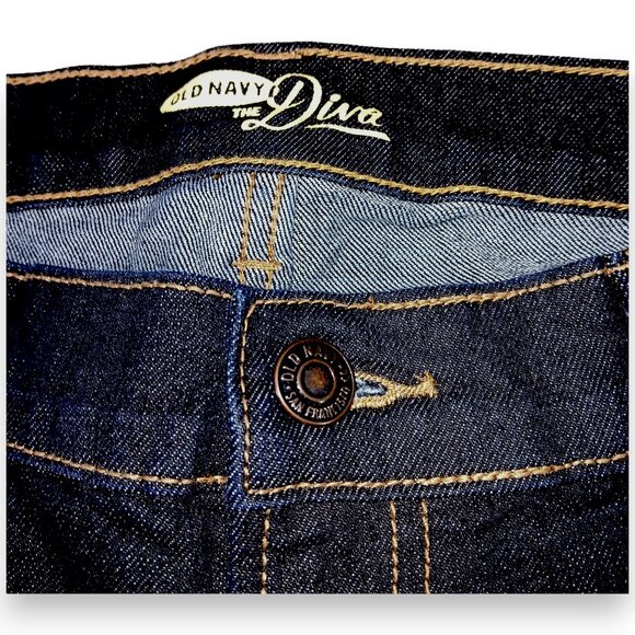 OLD NAVY-Diva-Women's Jeans- Dark Blue-SIZE 2-Low Rise-Soft-Flexible Stretch - Picture 7 of 11